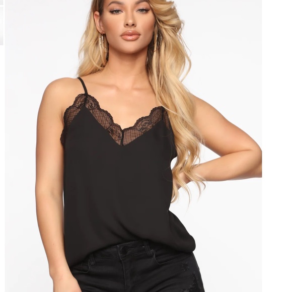 NWT Fashion Nova Black Lace Cami - Picture 1 of 12